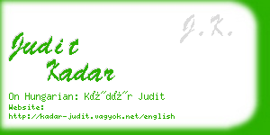 judit kadar business card